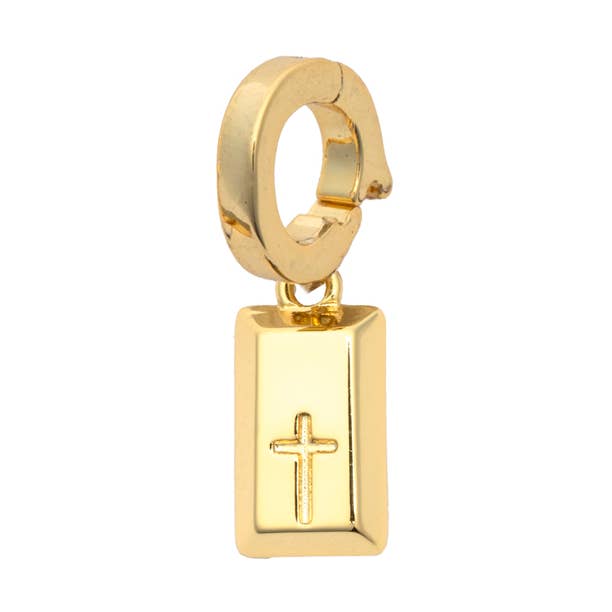 breloque croix mini en or pour la vente par Cool and Interesting