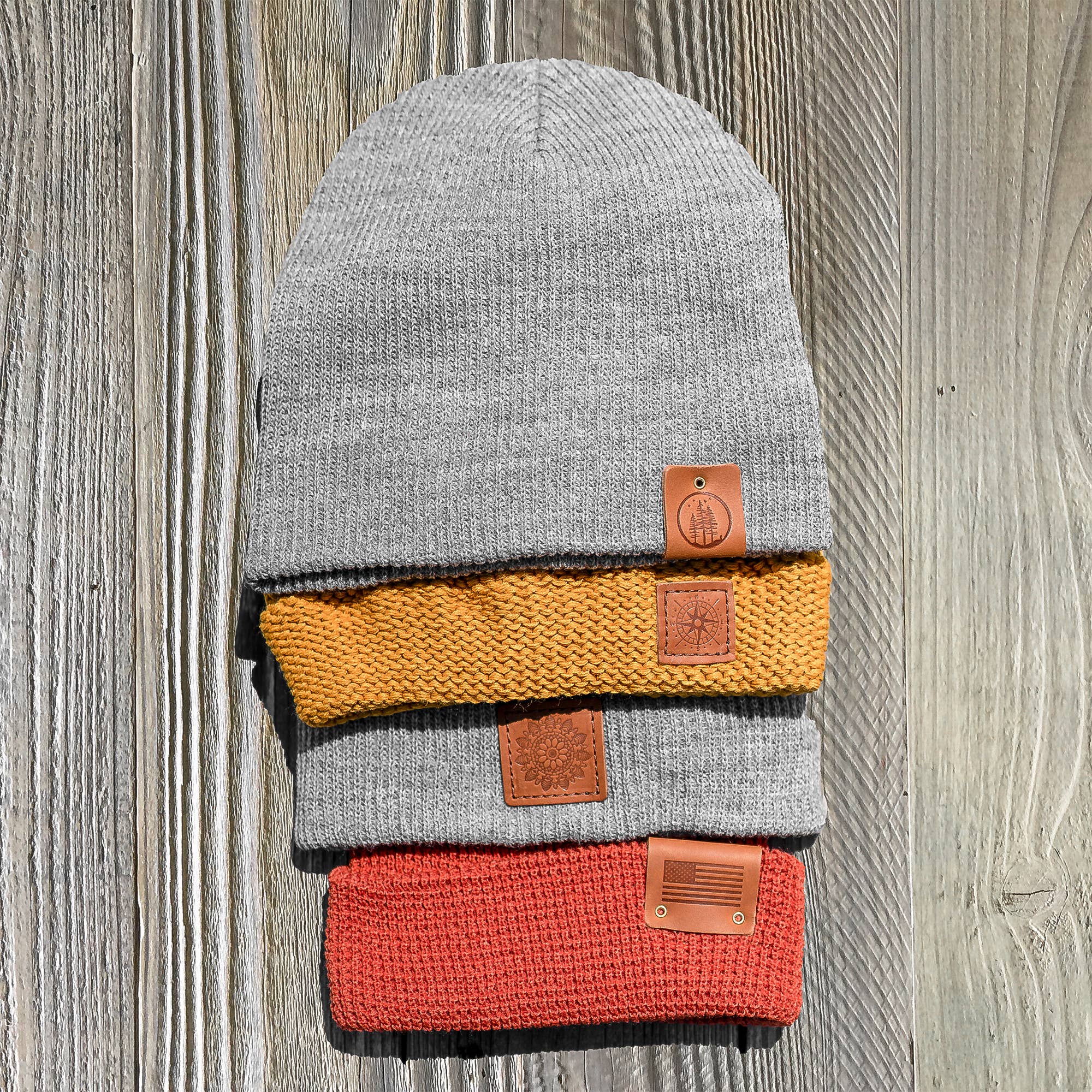 Oowee Products - Wholesale Beanie - Unisex - Beanies with Leather Patch - Variety Starter Pack14