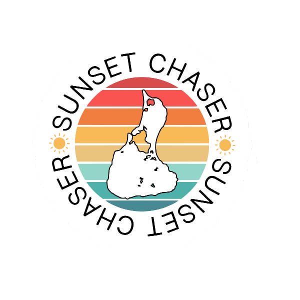 Sunset Name Drop Stickers (Pack of 12), SUN005, SUN005ND for wholesale by Flagship Stickers