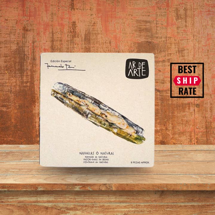 Ar de Arte Razor Shell in Brine 110 g – 12/case for wholesale by Casacella Foods