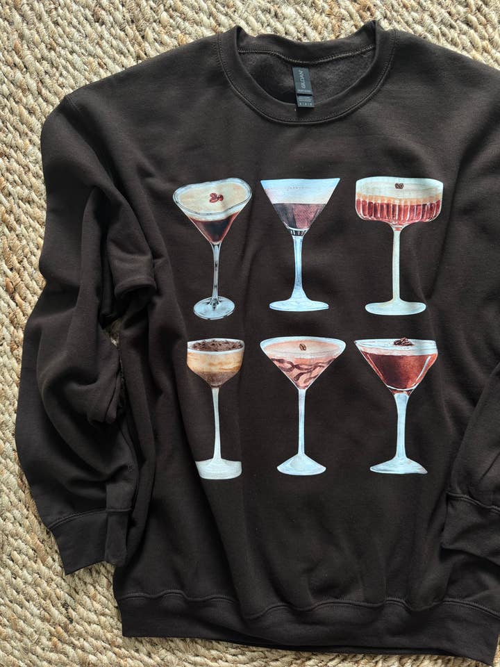 Espresso Martini Flight Crewneck for wholesale by MAE MAE