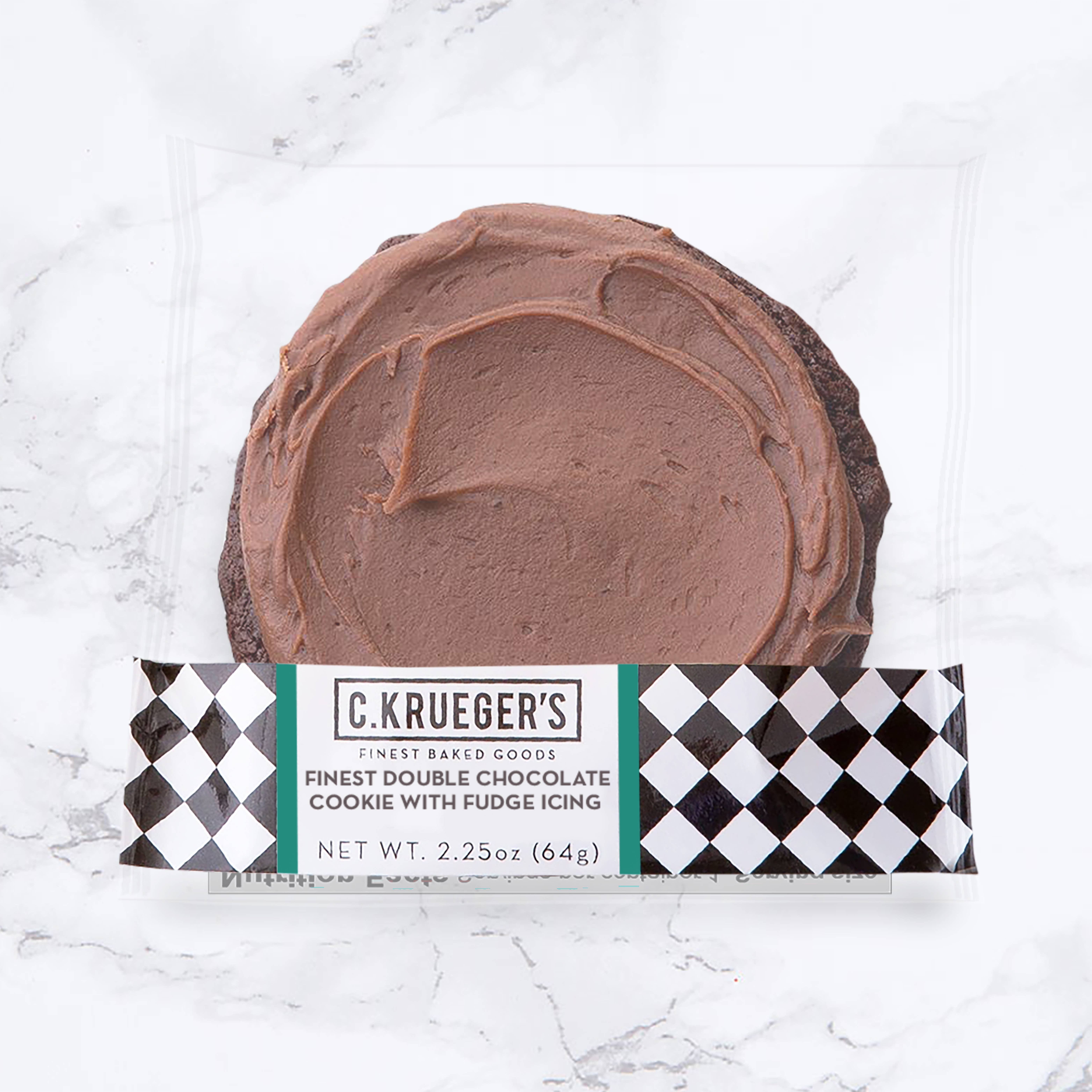 C. Krueger's – wholesale Biscuit – Double Chocolate Cookie with Fudge Icing 2.25oz2