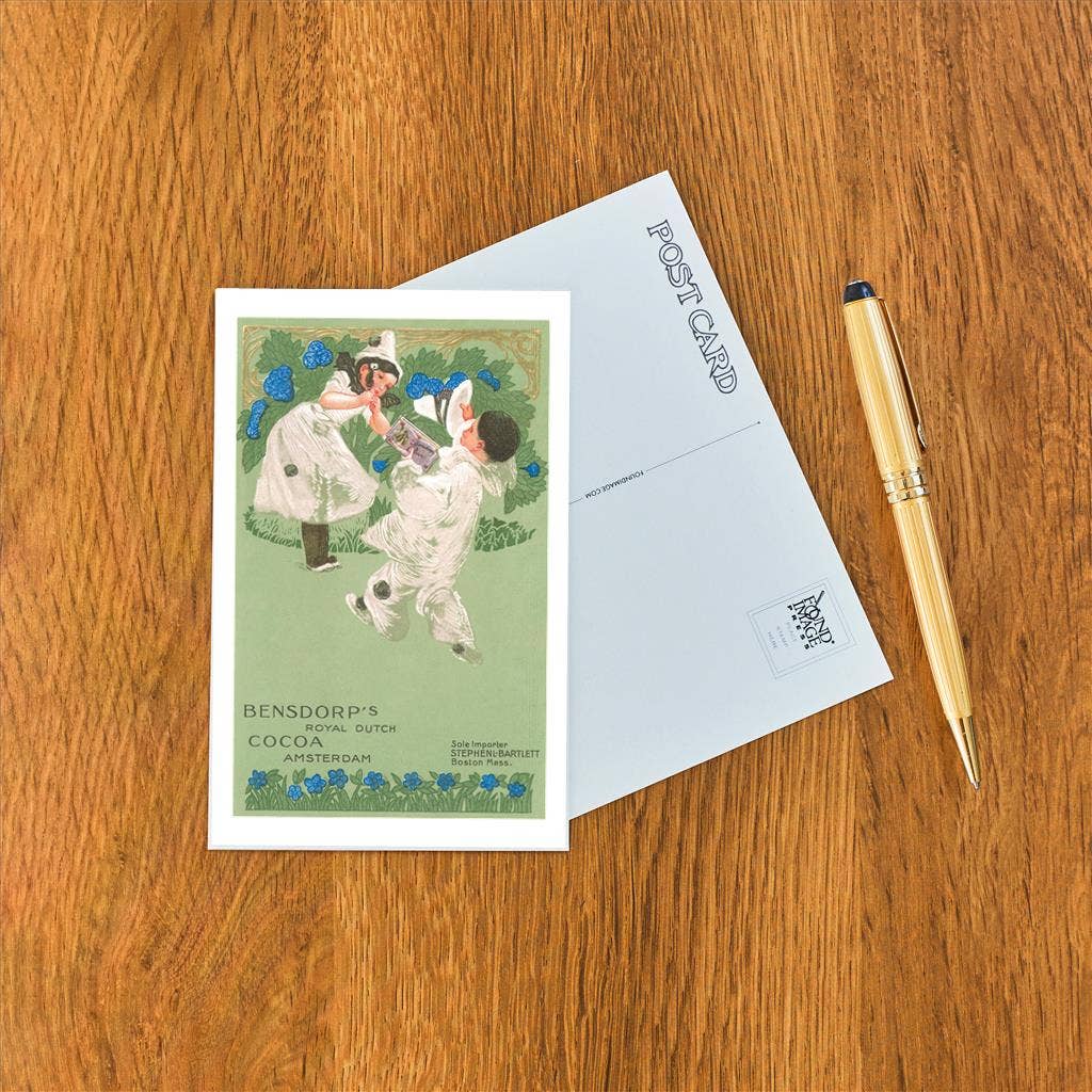 Found Image Press - Wholesale Postcard - Postcard FO-101 Bensdorp's Cocoa Advertisement with Young Ha1