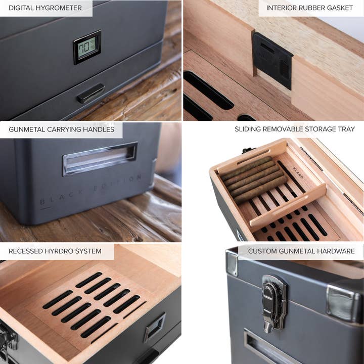 Case Elegance - Wholesale Humidor/Cigar Accessory - Black Edition Military Humidor5