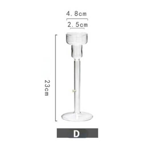 IVORE.GROUP (We cover All Import duty) - Wholesale Candle Holder - Vintage Style Glass Candlestick Holder3
