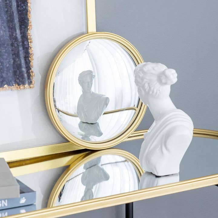 A&B Home Group Inc. – Engroshandel Vægspejl – D10,5" Guldramme med Konvekst Glas1