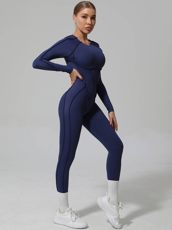 React Activewear - Wholesale Unitard - Women's - Kira Flex Jumpsuit - Navy4