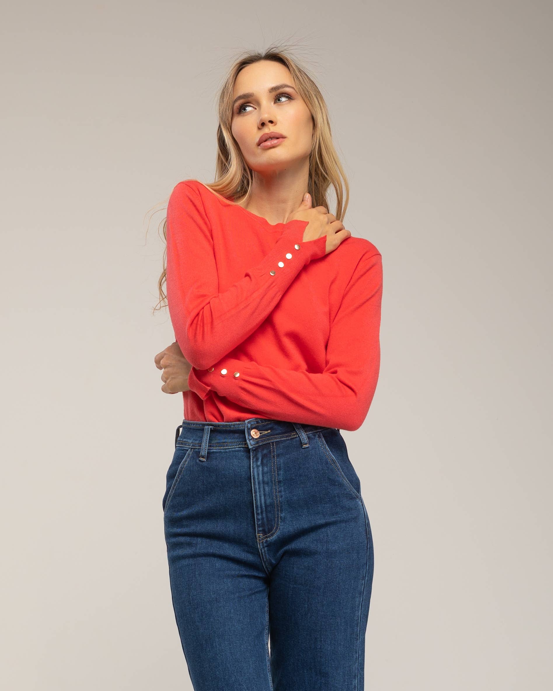 Tantra - Wholesale Knit Sweater - Women's - Fine knit sweater with wool, round neck20