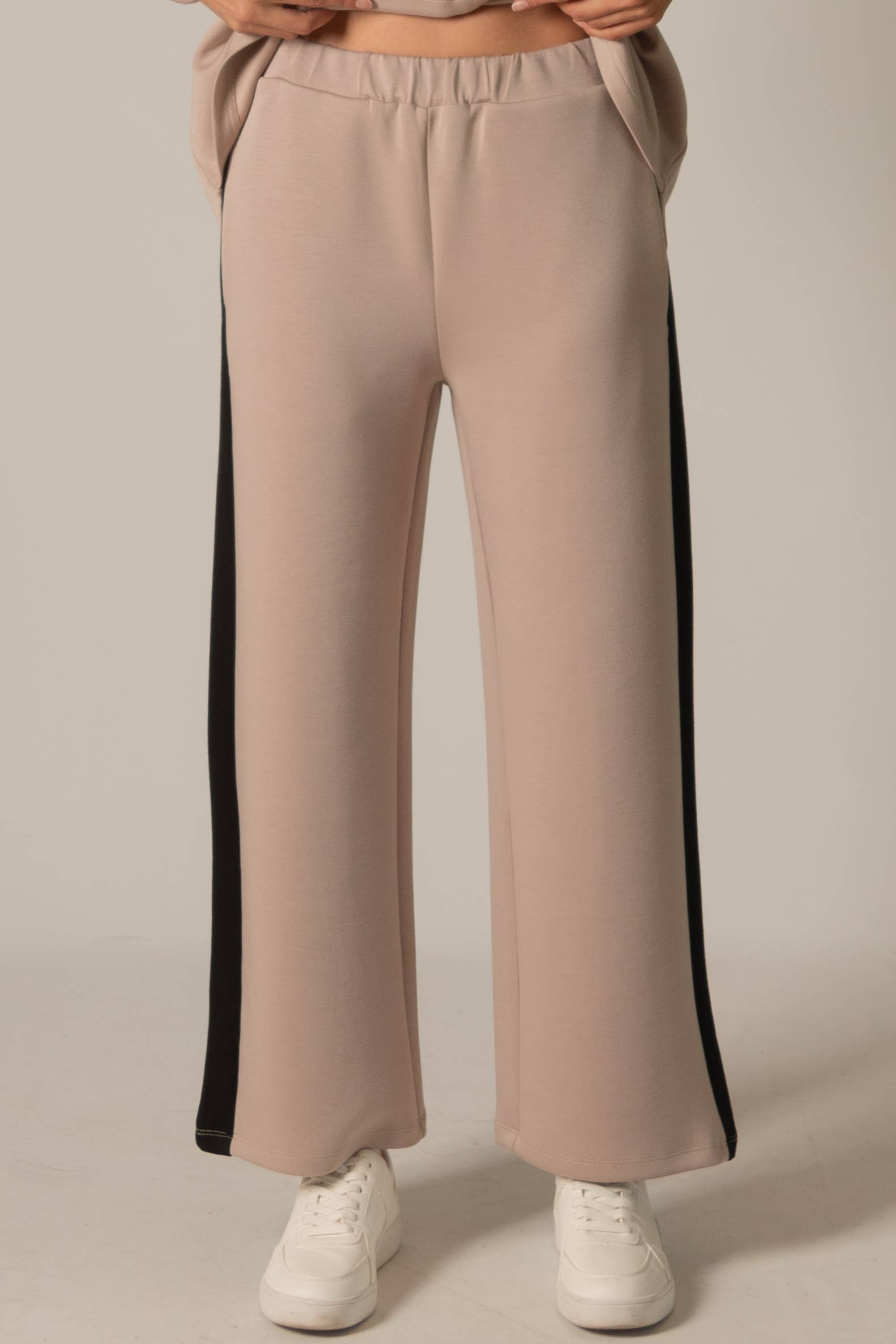 P. CILL – wholesale Pants – Women's – P. CILL Butter Modal Side Stripe Wide Leg Pants8