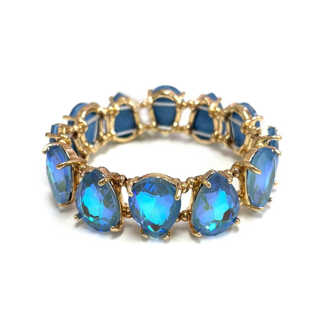 StarryNYC - Vendita all'ingrosso Bracciale con perline - Bracciale elastico con perline di cristallo a goccia di vetro21