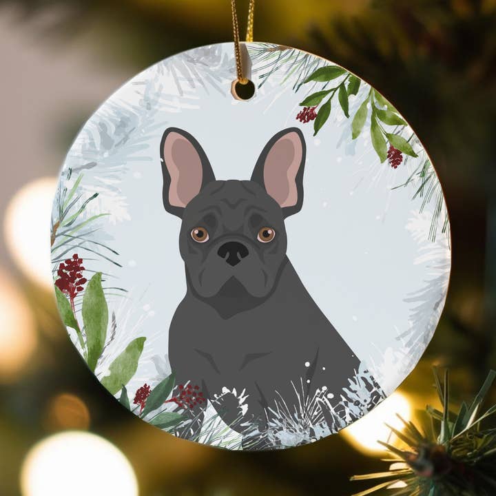 French Bulldog Dog Christmas Ornaments for wholesale by Canine Companions