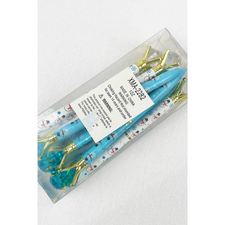 MIX COLOR Snowman Xmas Diamond Ballpoint Pen for wholesale on Faire4