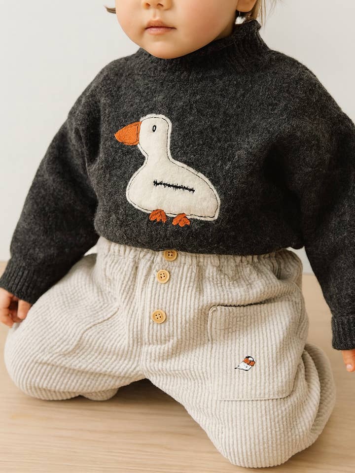 Silly Goose Sweater for wholesale by Birdie Lane Baby + Kids