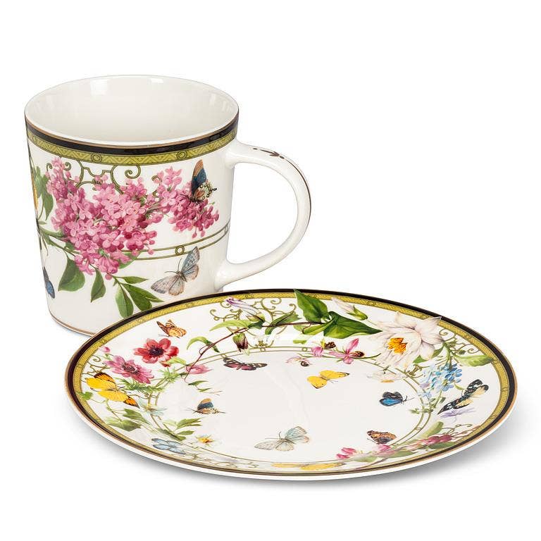 Abbott - Wholesale Cake Stand - Butterfly Garden Cake Plate-7.5"D2