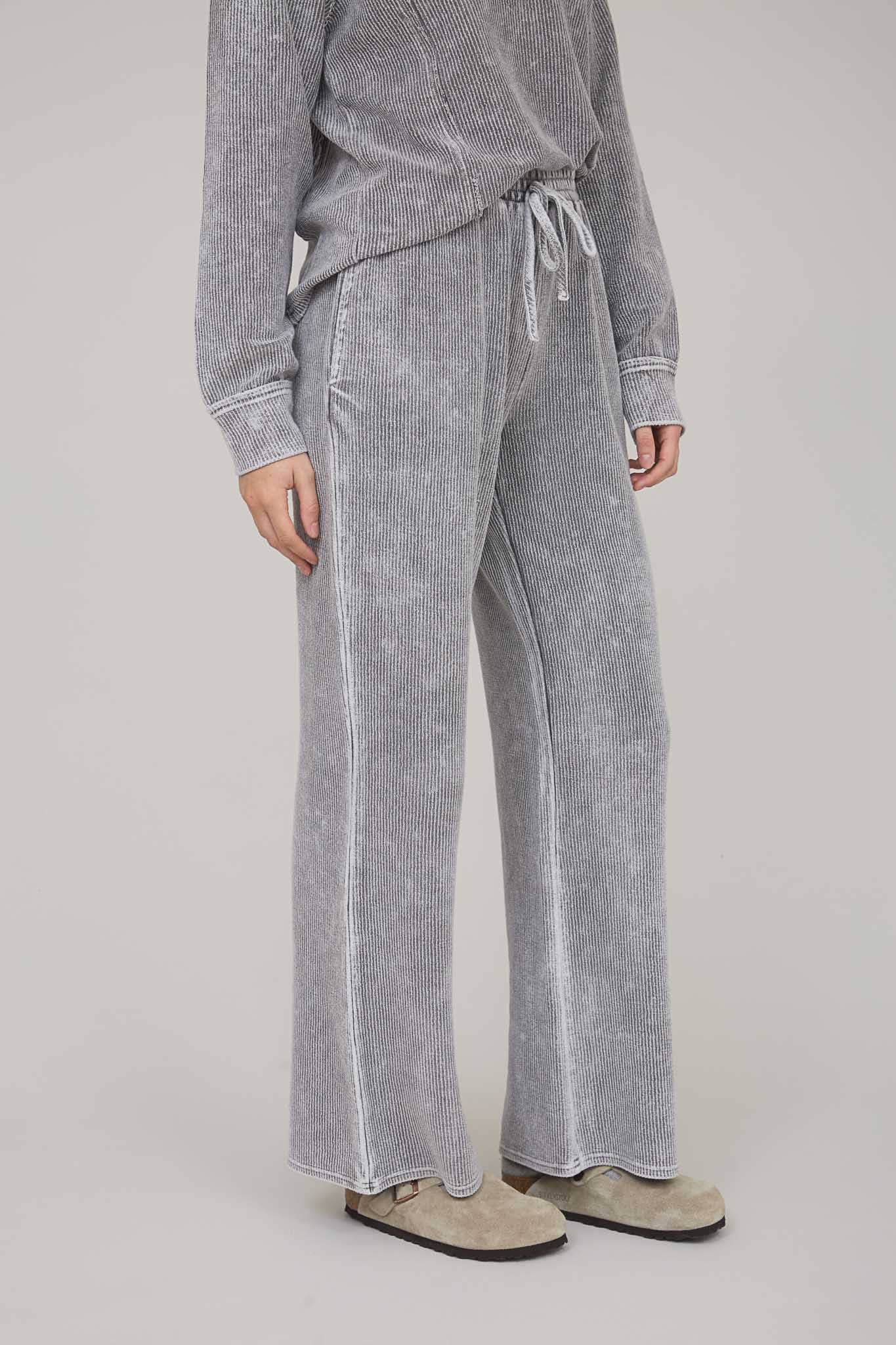 Blu Pepper – wholesale Byxor - Dam – TVÄTTADE HÖG MIDJA DRAWSNÖRE LOUNGEBYXOR12