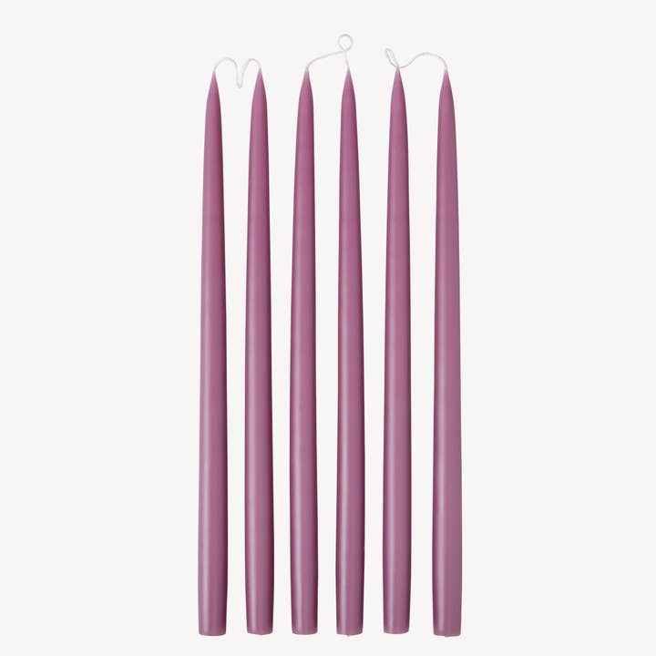 Låda med 6 ljus - Taper 45 - Mauve för wholesale av Candle Flair