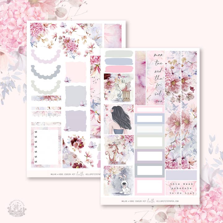 Mulan - Hobonichi Cousin Klistermærkesæt for engroshandel hos Hello Petite Paper