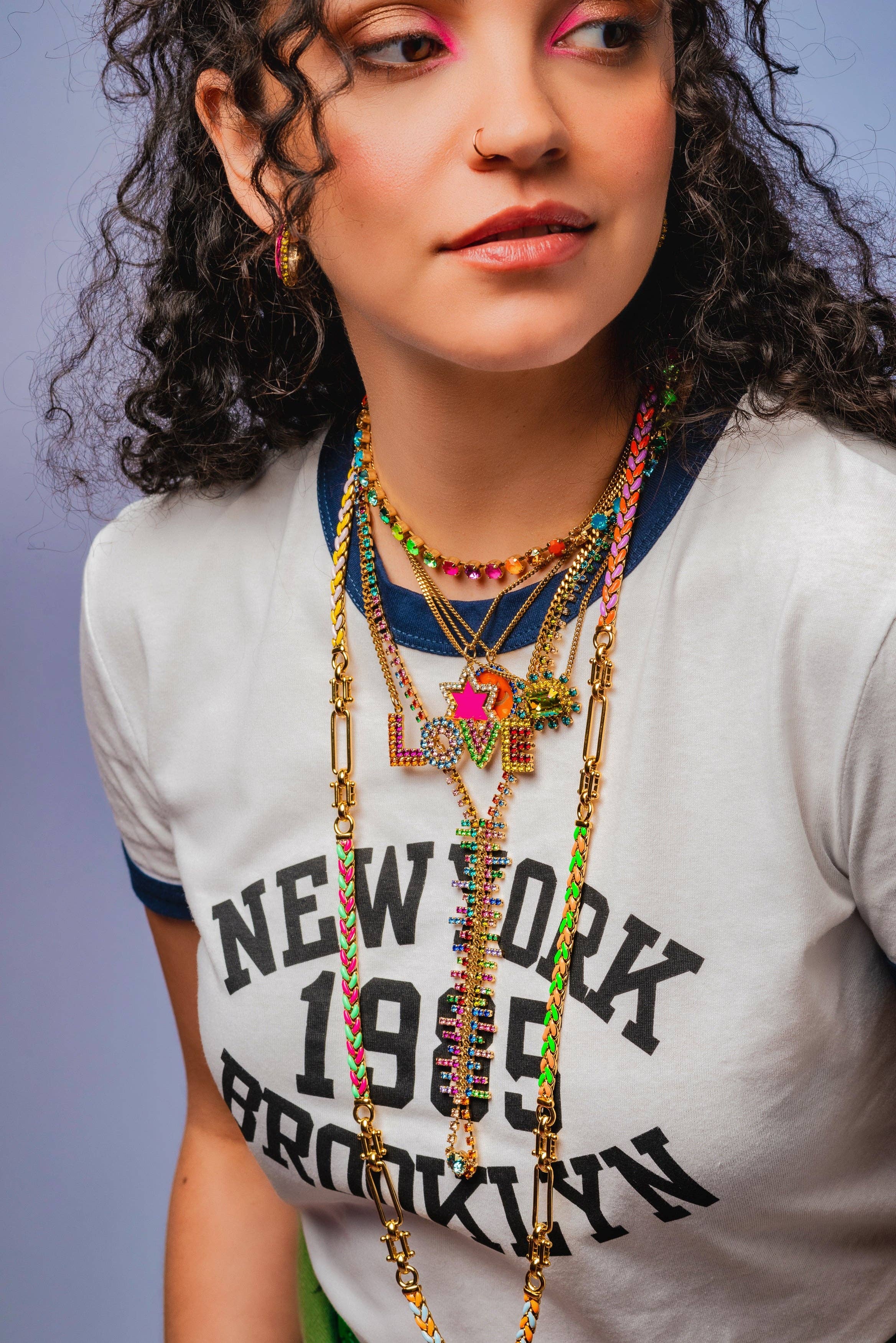 TOVA - Wholesale Pendant/Charm Necklace - Sarina Necklace in Watermelon POP2