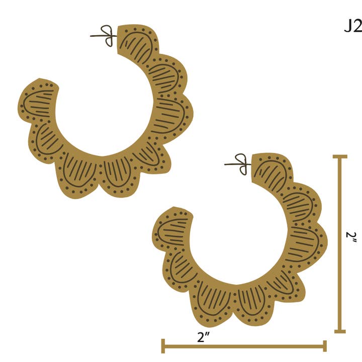 Handker Bandanas - Wholesale Dangle Earrings - Monica Brass Earrings 4