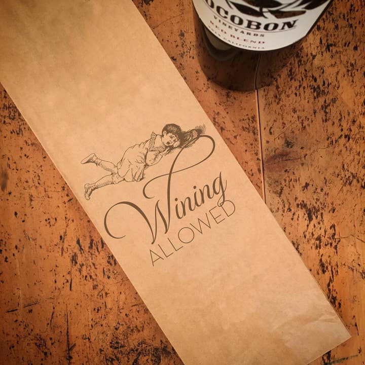 Wining Allowed Wine Bag for wholesale by Alice-Louise Press