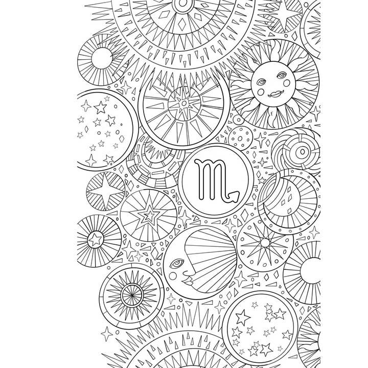 Microcosm Publishing & Distribution - Wholesale Coloring Book - Adult - Scorpio: Your Cosmic Coloring Book