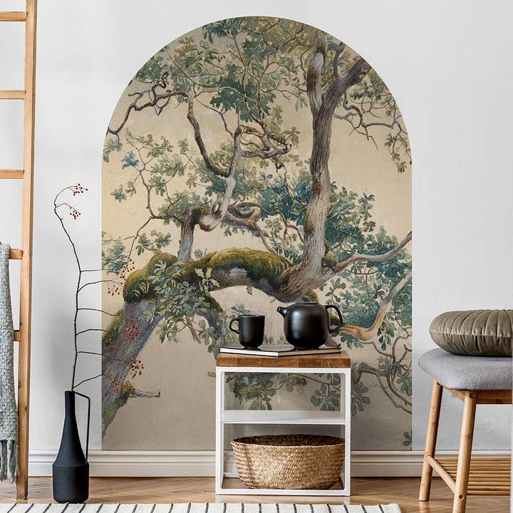 Trädgren Väggdekal Gröna Löv Dekal, Skog Tapet för wholesale av SimurgWallArts