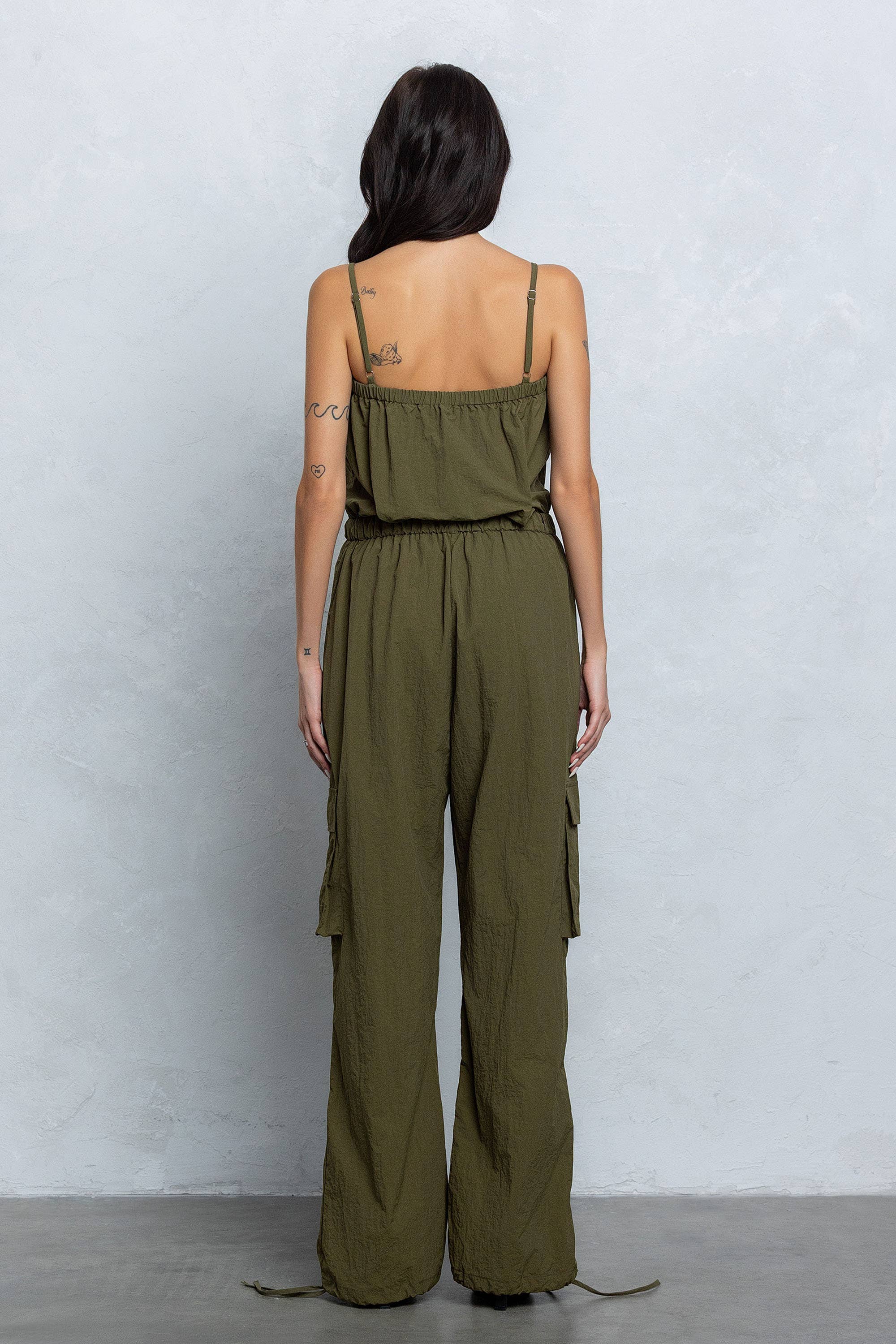No Vacancy - Wholesale Jumpsuit - Women's - Tube top parachute cargo jumpsuit11