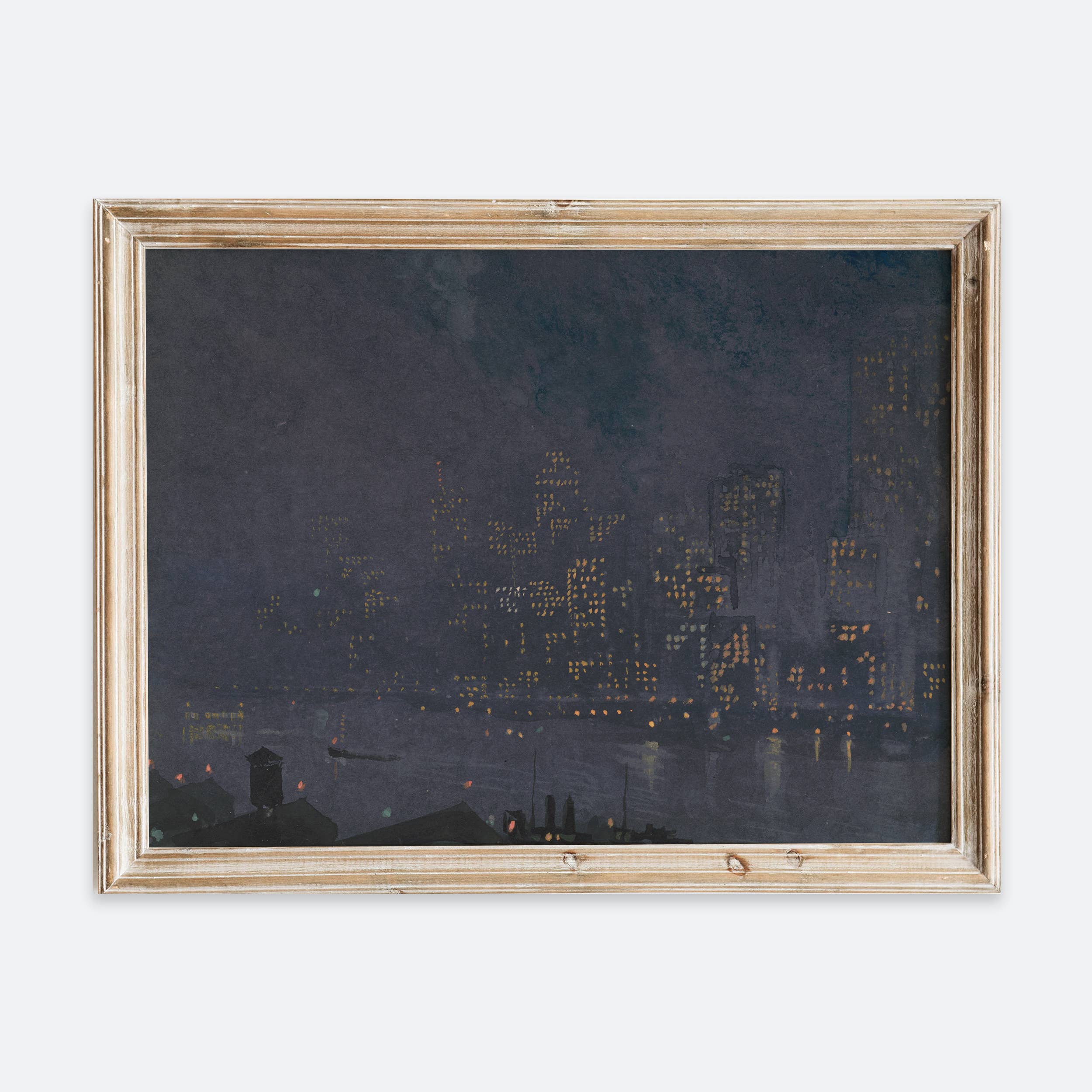 Sugar & Canvas - Vendita all'ingrosso Stampa artistica - Stampa artistica vintage City Skyscaper Night Skyline VP1660