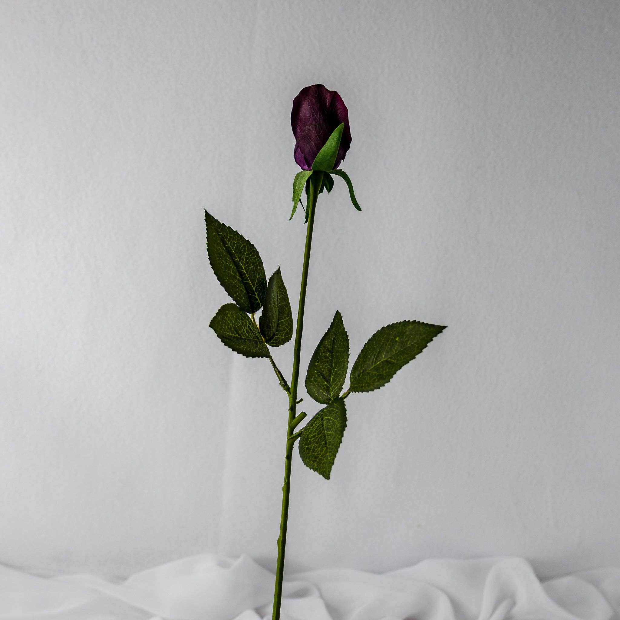 Realistic Artificial Flowers - Wholesale Artificial Flowers - Aubergine Real Touch Rose Bud -Realistic Artificial Flowers3