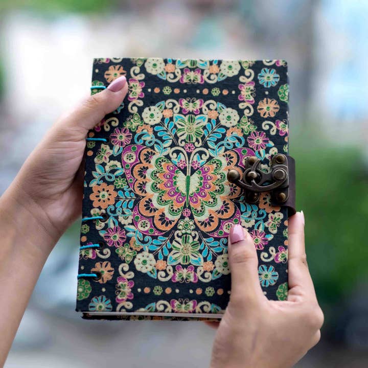 R K Handicrafts and Exporters - Wholesale Journal/diary - Journal Diary Notebook with Lock - Sketchbook Unruled 1