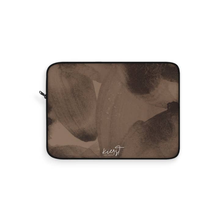 Brown Abstract Laptop Sleeve for wholesale by kierst