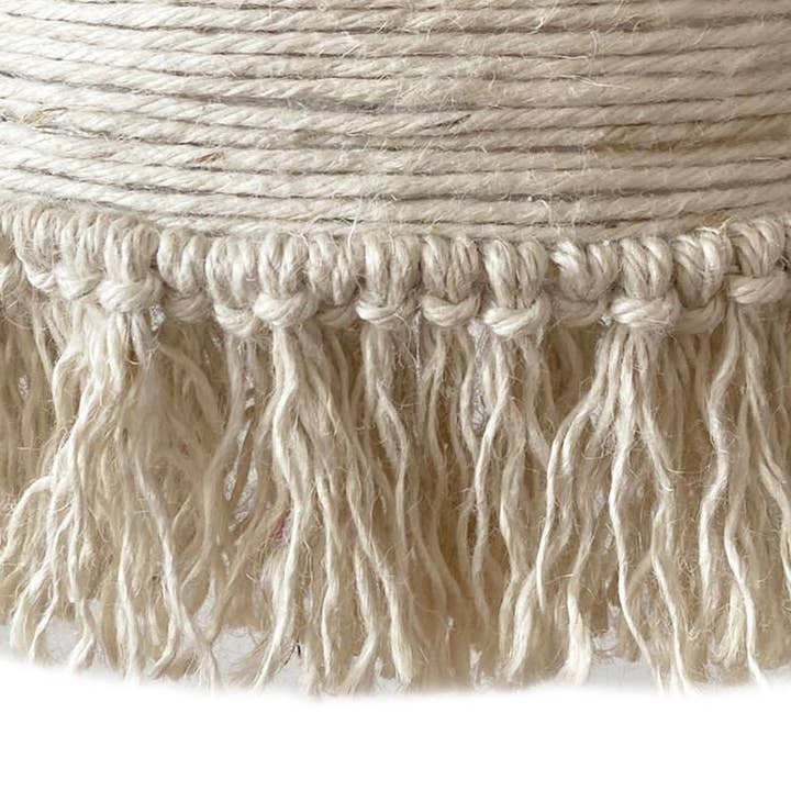 Geometrik Design - Wholesale Chandelier/Hanging Light - Round Natural Jute Lamp with Fringe Ceiling Boho Style4