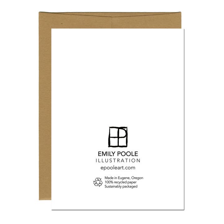 Emily Poole Illustration - Wholesale Everyday Greeting Card - Long-Tailed Weasel Greeting Card
