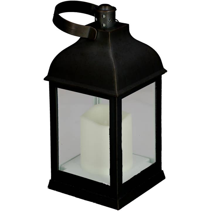 Vosteen - Wholesale Lantern - LED plastic grave lantern, H/W/D 22/10/10cm, black