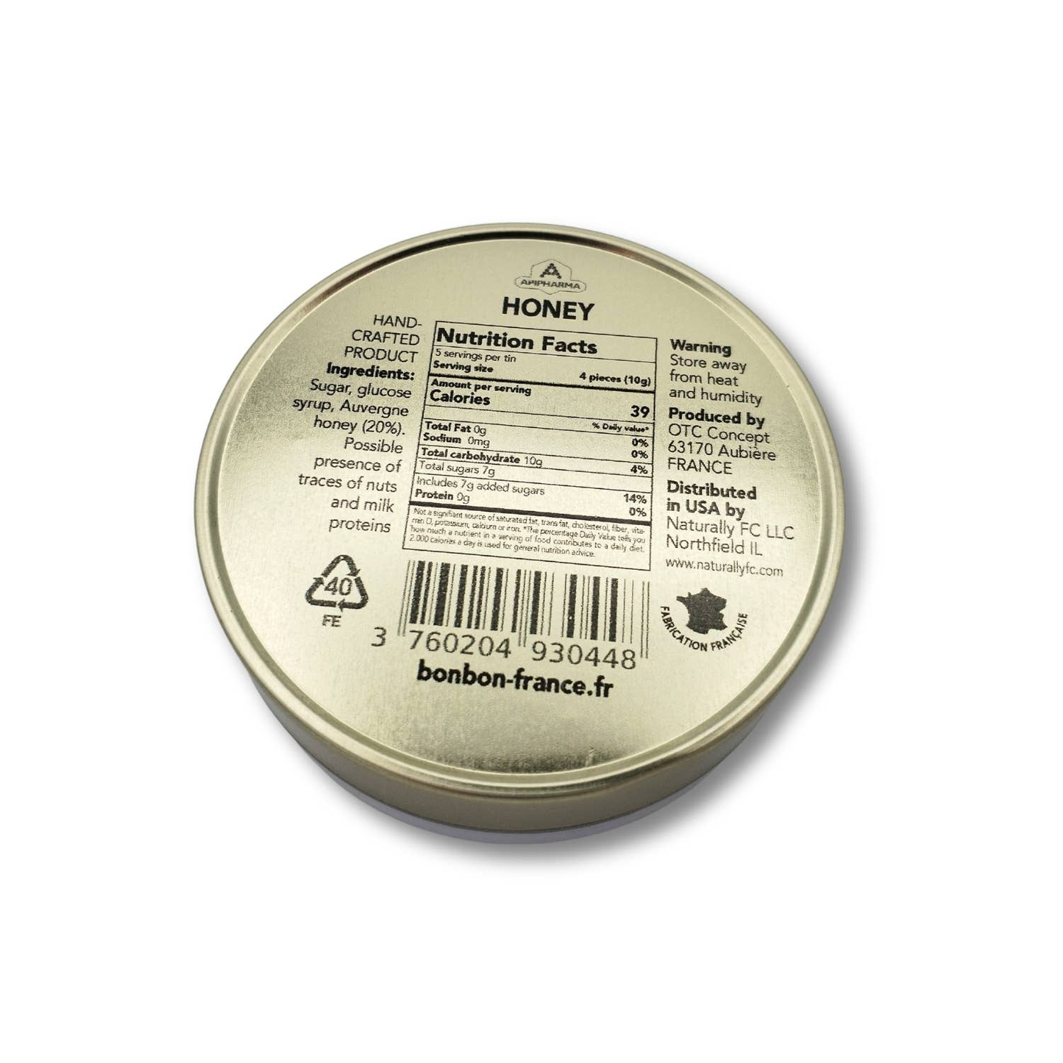 Bonbon-France - Wholesale Zuigsnoepjes - Apipharma Honey - 20% Auvergne Honing - Frankrijk4