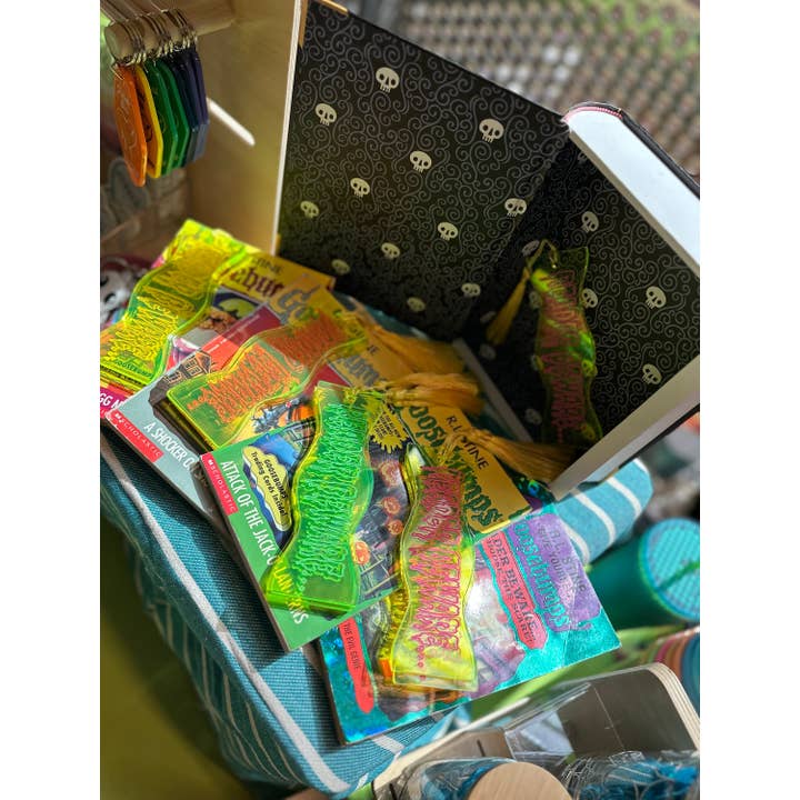 Kayleigh Creates - Wholesale Bookmark - Reader Beware Neon Acrylic Goosebumps Inspired Bookmark4