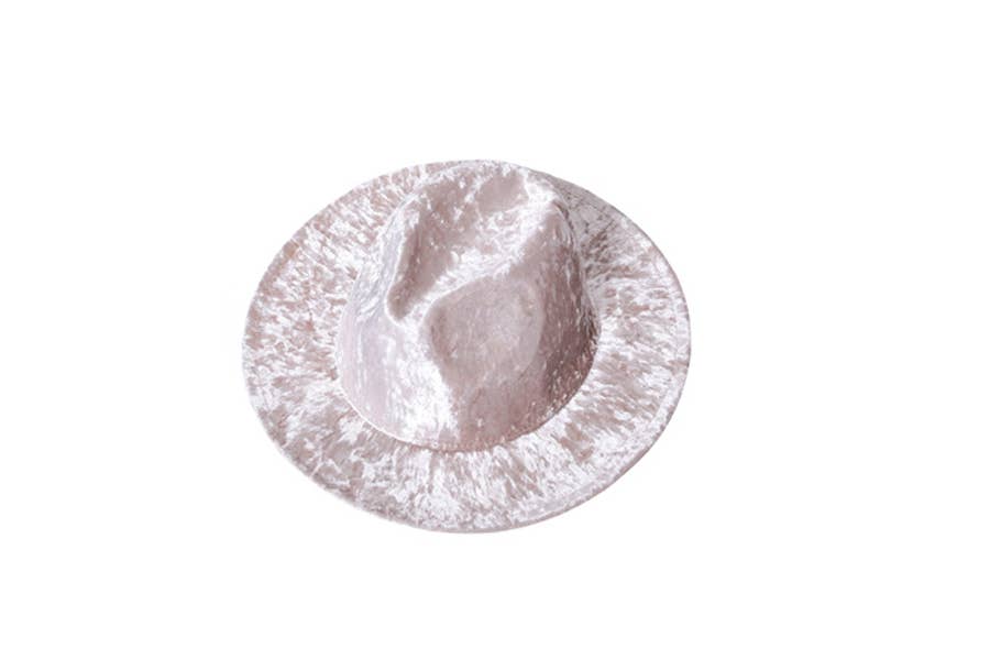 Nima Accessories Inc - Wholesale Fedora - Women's - Ladies Fashion Fedora Faux Velvet Leather Hat3