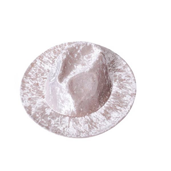 Nima Accessories Inc - Wholesale Fedora - Women's - Ladies Fashion Fedora Faux Velvet Leather Hat3