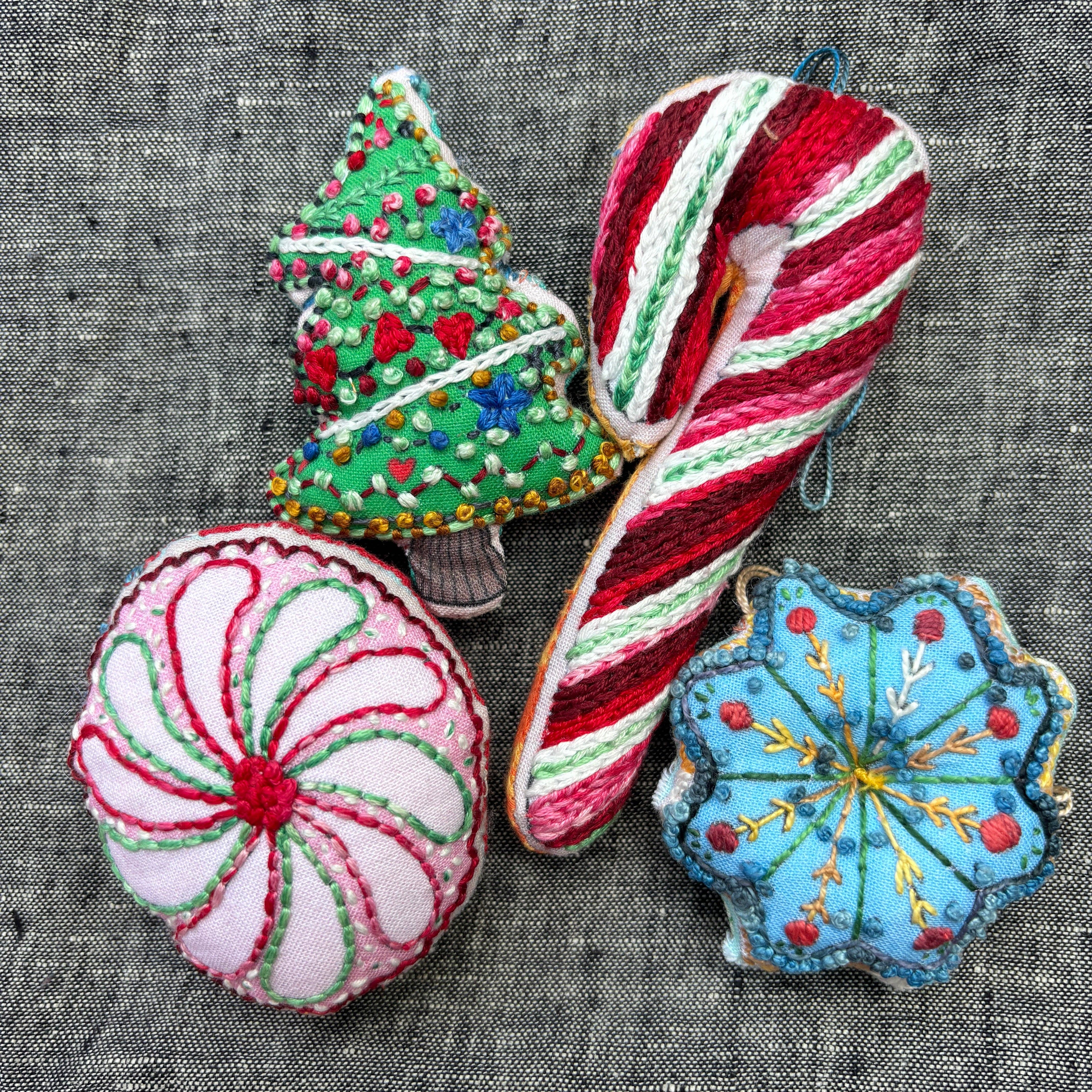 Dropcloth Samplers - Wholesale Embroidery/Cross Stitch Supplies - DIY Embroidered Christmas Cookie Ornamnets WHOLESALE4