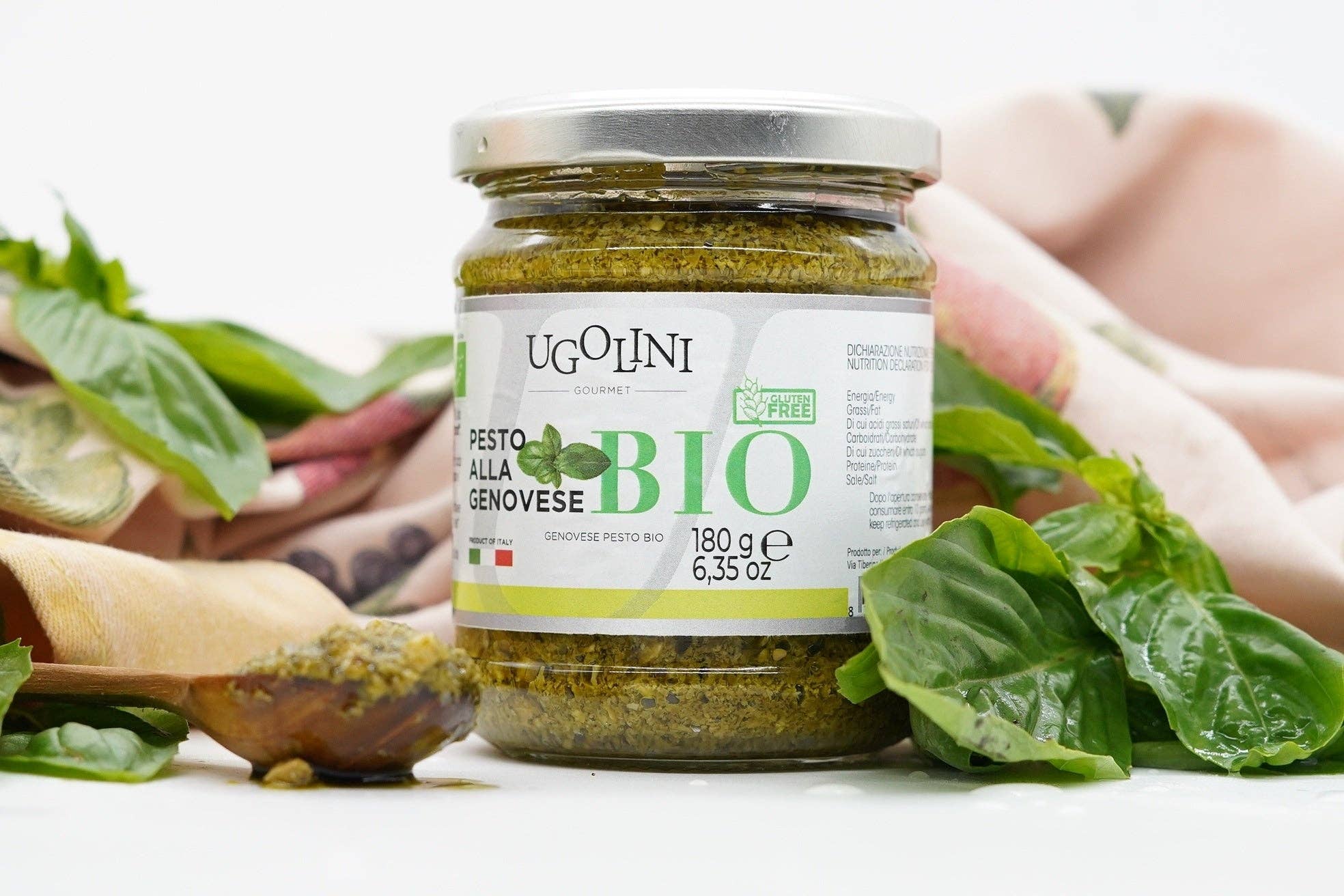 Truffleat srl - Wholesale Pesto - Organic pesto alla Genovese gluten free 180 gr Made in Italy