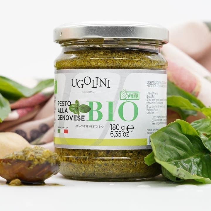 Organic pesto alla Genovese gluten free 180 gr Made in Italy for wholesale by Truffleat srl