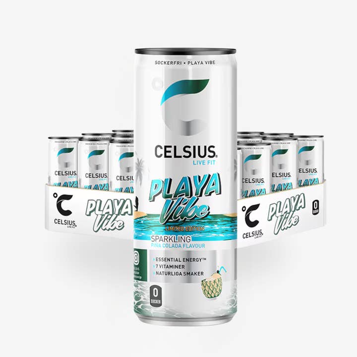 CELSIUS Playa Vibe 24-pak for engroshandel hos Nordic Refreshment