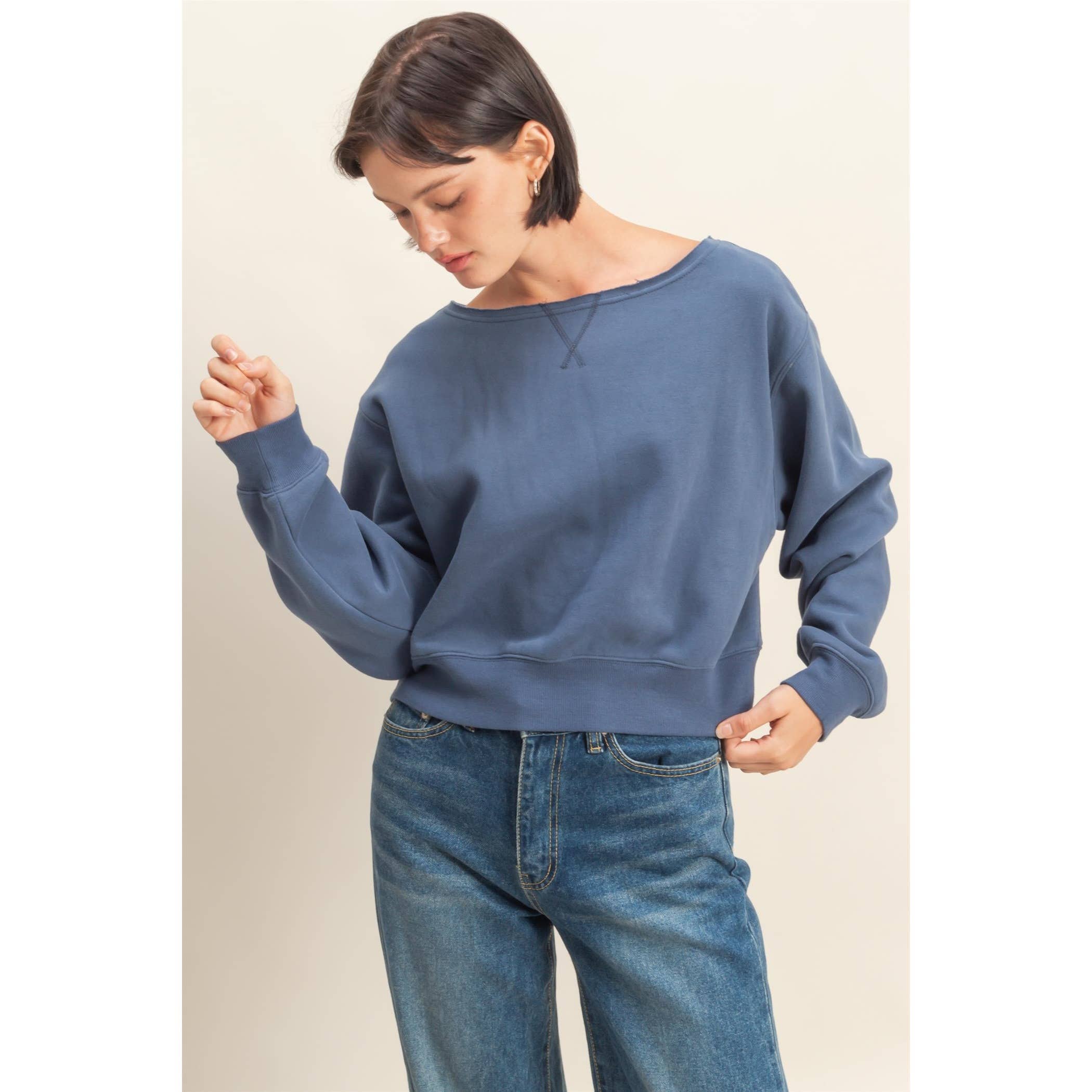 HYFVE - Vente Sweat-shirt – femme - Sweat-shirt à manches longues et col bateau2