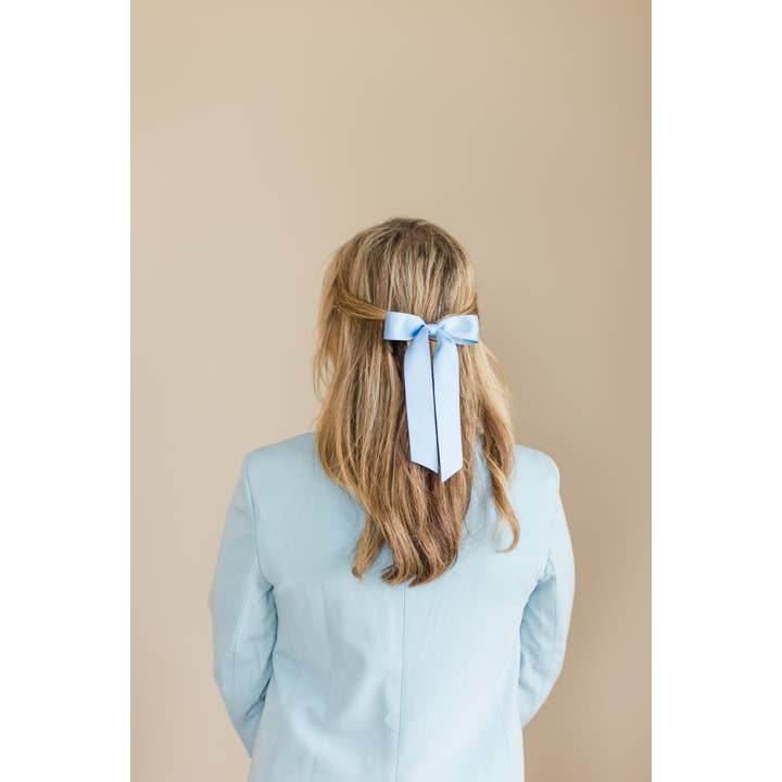 Grace & Grandeur - Wholesale Hair Bow - Women's - Medium Matte Satin Hair Bow Barrette | Florence Bow26