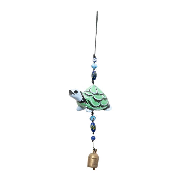 WY-544 - En promenade tranquille/Tortue des bois/perles & cloche pour la vente par Moksha Imports