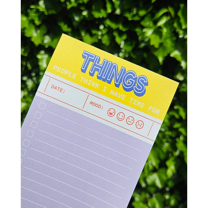 Studio Inktvis - Vendita all'ingrosso Bloc notes - Elenco di cose che la gente pensa che ho tempo per il blocco note1