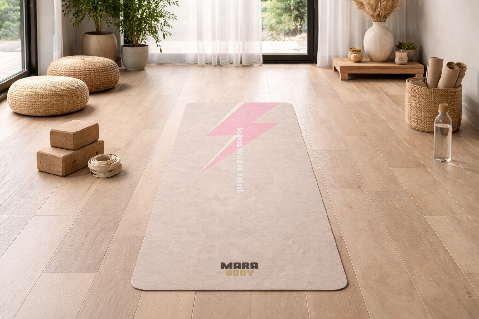MARA BODY - Yoga Mats, Pilates Reformer Mats & Yoga Towels – wholesale Yoga mat – MOTIVATE - Wellness Yoga Rug Mat. Motivational Quote Vegan Suede Yoga Mat.8