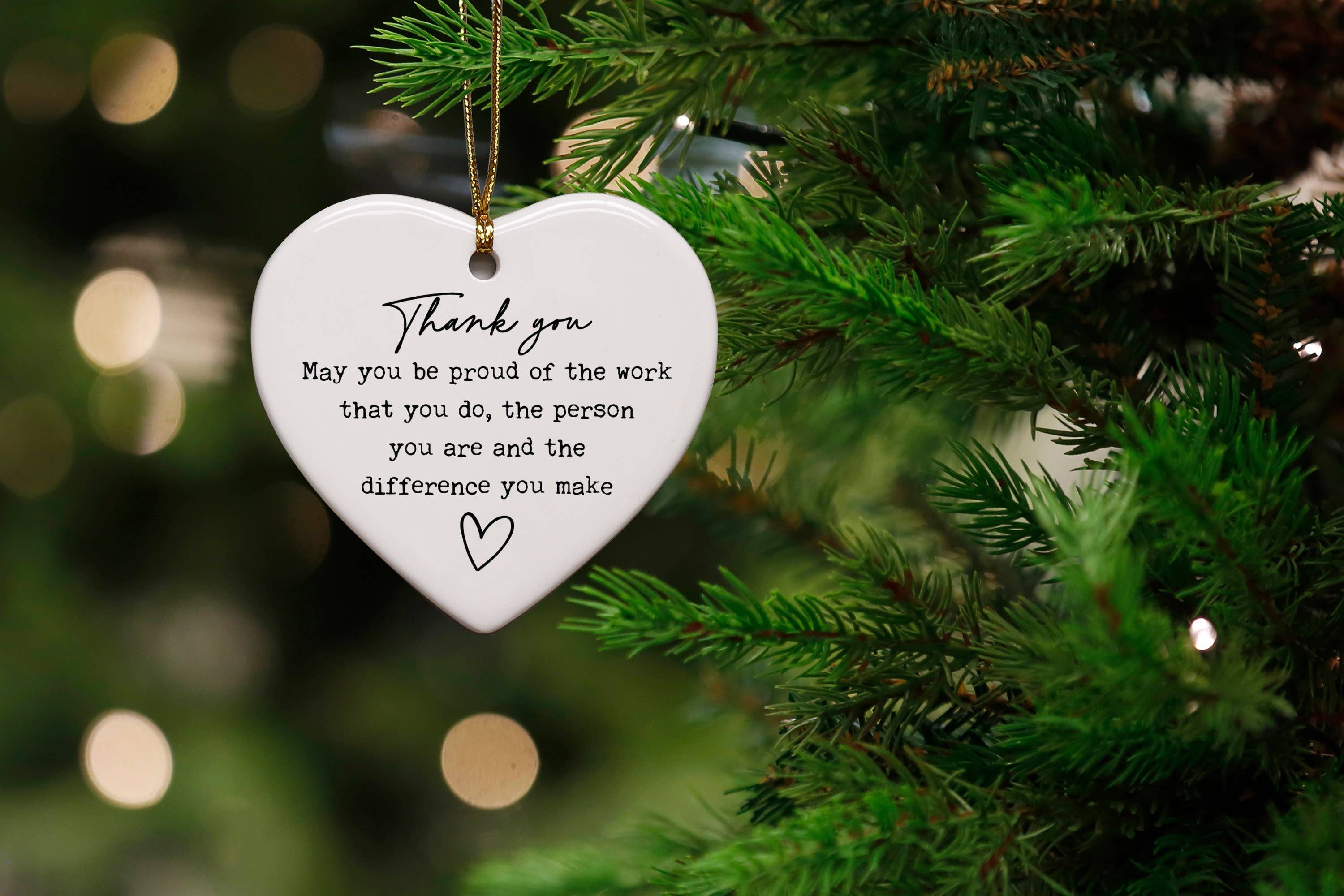 Cedar Crate Market - Wholesale Ornament - Be Proud Of The Work That You Do Heart Ornament2
