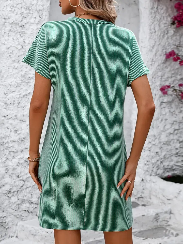 Lovesoft - Wholesale Dress - Women's - Summer Casual Short-Sleeve T-Shirt Dress with Pockets8