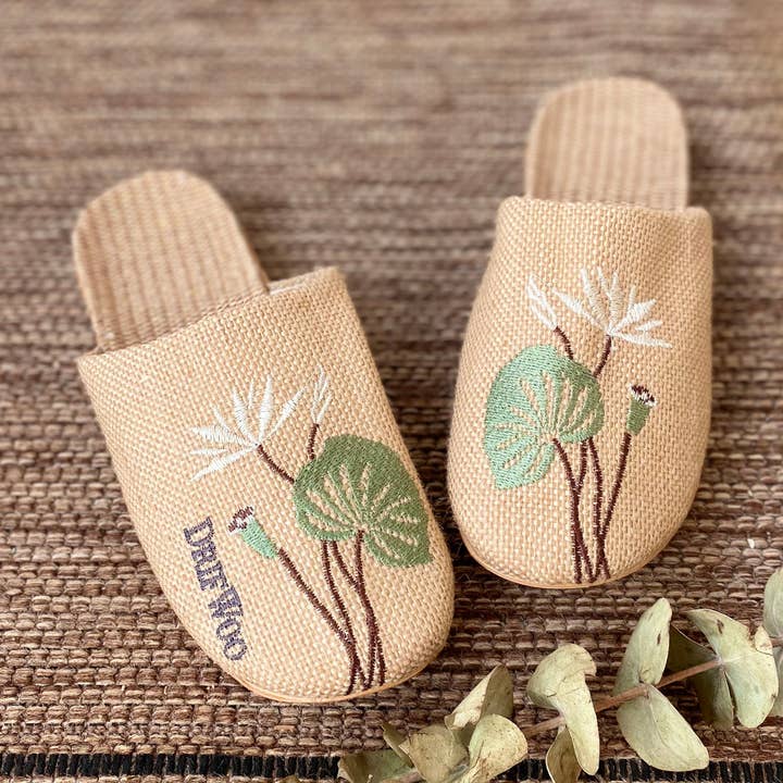Women Flax Linen House Slippers Spa Slipper Gift Summer for wholesale by DrifWoo